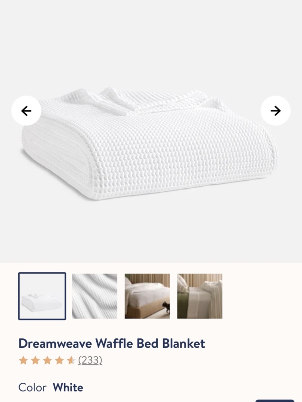 Brooklinen Waffle Knit Blanket in White